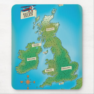 Tapis De Souris Carte des îles britanniques