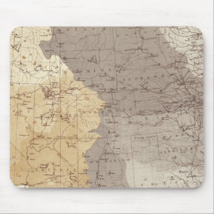 Tapis De Souris Carte des zones de drainage aux États-Unis