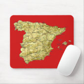 Tapis De Souris Carte d'Espagne Mousepad (Avec souris)