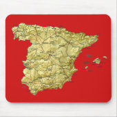 Tapis De Souris Carte d'Espagne Mousepad (Devant)