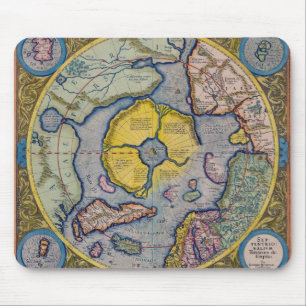 Tapis De Souris Carte du 16ème siècle de Pôle Nord de Mercator