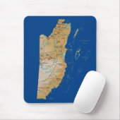 Tapis De Souris Carte du Belize Mousepad (Avec souris)