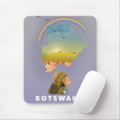 Tapis De Souris carte du Botswana (Avec souris)