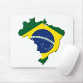 Tapis De Souris Carte du Brésil (Avec souris)