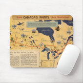 Tapis De Souris Carte du Canada - Les parcs du Canada (Avec souris)