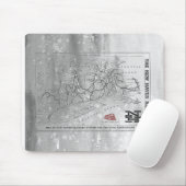 Tapis De Souris Carte du chemin de fer New Haven 1956 (Avec souris)