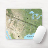 Tapis De Souris Carte du chemin d'Eclipse solaire 2017 (Avec souris)