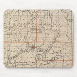 Tapis De Souris Carte du comté Brown avec plan de Nashville