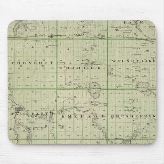 Tapis De Souris Carte du comté de Faribault, Minnesota (Devant)