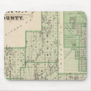Tapis De Souris Carte du comté de Fulton avec Rochester, Fulton Co