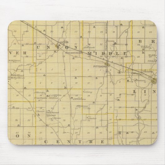 Tapis De Souris Carte du comté de Hendricks (Devant)