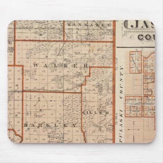 Tapis De Souris Carte du comté de Jasper (Devant)
