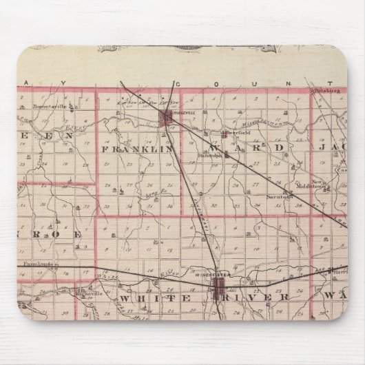 Tapis De Souris Carte du comté de Randolph (Devant)