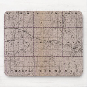 Tapis De Souris Carte du comté de Stearns, Minnesota