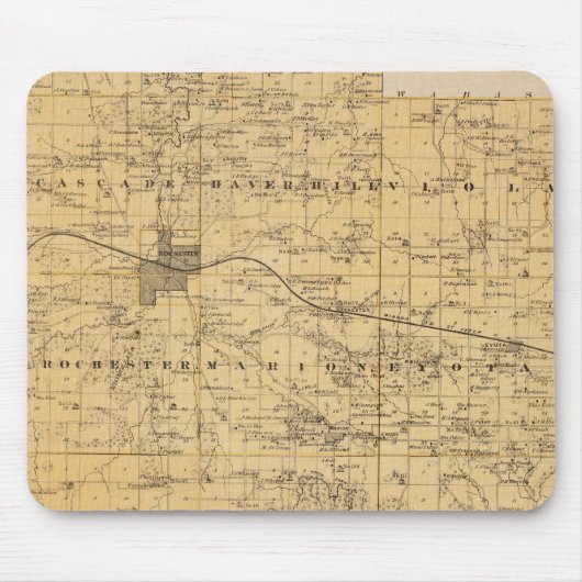 Tapis De Souris Carte du comté d'Olmsted, Minnesota (Devant)