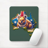 Tapis De Souris Carte du drapeau australien Koala Bear (Avec souris)