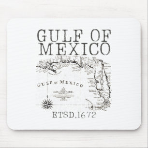Tapis De Souris Carte Du Drapeau Du Golfe Des États-Unis D'Amériqu