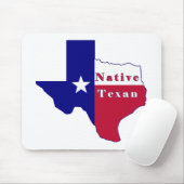 Tapis De Souris Carte du drapeau texan natif (Avec souris)