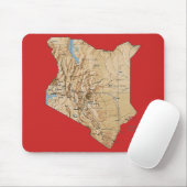 Tapis De Souris Carte du Kenya Mousepad (Avec souris)