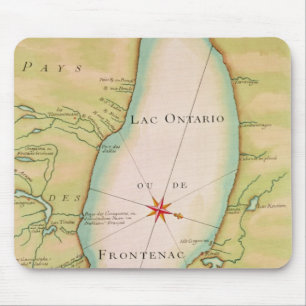 Tapis De Souris Carte du lac Ontario