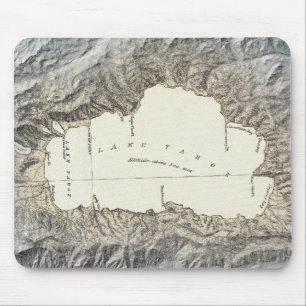 Tapis De Souris Carte du lac Tahoe