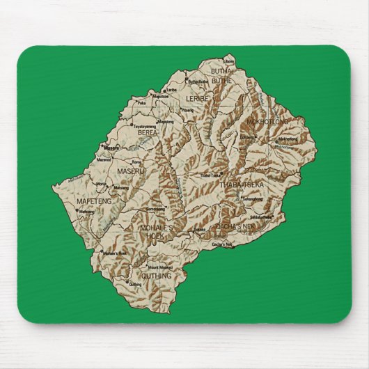 Tapis De Souris Carte du Lesotho Mousepad (Devant)