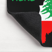 Tapis De Souris Carte du Liban avec drapeau (Coin)