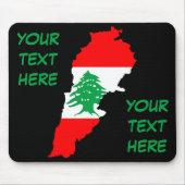Tapis De Souris Carte du Liban avec drapeau (Devant)