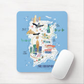 Tapis De Souris Carte du livre de Metropolis (Avec souris)