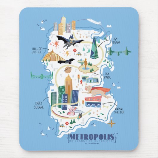 Tapis De Souris Carte du livre de Metropolis (Devant)