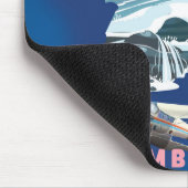 Tapis De Souris Carte du Luxembourg illustré affiche de voyage. (Coin)