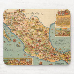 Tapis De Souris Carte du Mexique en images
