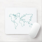 Tapis De Souris Carte du monde (Avec souris)