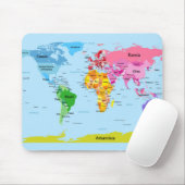 Tapis De Souris Carte du monde (Avec souris)