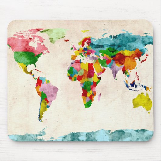 Tapis De Souris Carte du monde (Devant)