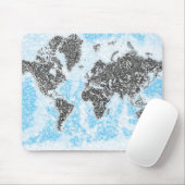 Tapis de souris carte du monde (Avec souris)