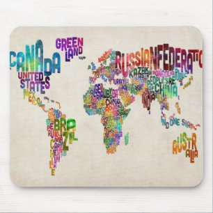 Tapis De Souris Carte du monde
