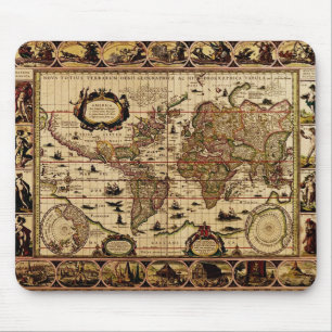 Tapis De Souris Carte du monde 1635 Mousepad