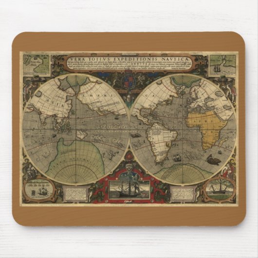 Tapis De Souris Carte du monde antique (Devant)