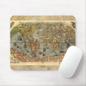 Tapis De Souris Carte du Monde Antique Globe (Avec souris)