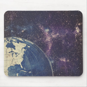 Tapis De Souris Carte du monde céleste vintage