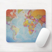 Tapis De Souris Carte du monde cool (Avec souris)