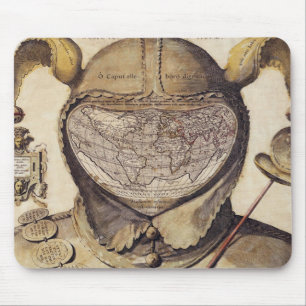 Tapis De Souris Carte du monde du casquette de l'imbécile