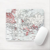 Tapis De Souris Carte du monde montrant les possessions (Avec souris)