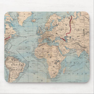 Tapis De Souris Carte du monde sur la projection de Mercator
