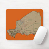 Tapis De Souris Carte du Niger (Avec souris)