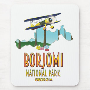 Tapis De Souris Carte du parc national de Borjomi en Géorgie