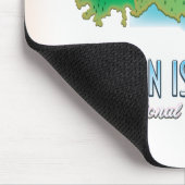Tapis De Souris Carte du parc national des Îles Vierges (Coin)