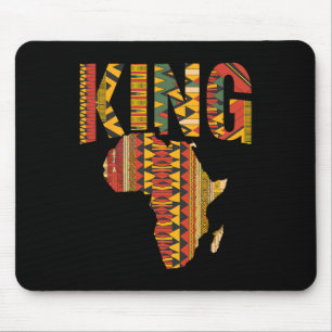 Tapis De Souris Carte du roi d'Afrique Kente Design Black Pride Me