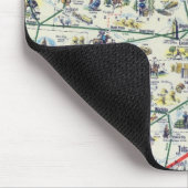 Tapis De Souris Carte du système American Airlines (Coin)